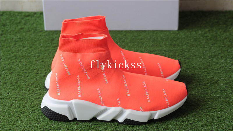 Balenciaga Speed Trainer Sock Orange Red